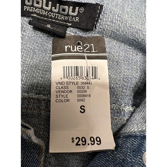 Jou Jou Premium Denim Collection Blue Jean Jacket Size Women's Small - Picture 8 of 13